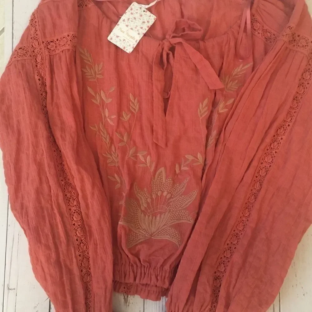 - Free People Maria Maria Blouse Size XS NWT - Picture 4 of 7